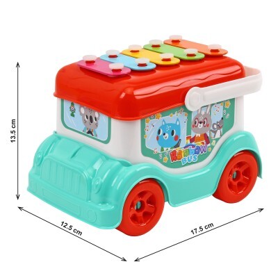 Autobus/xylofón 19cm voľný chod