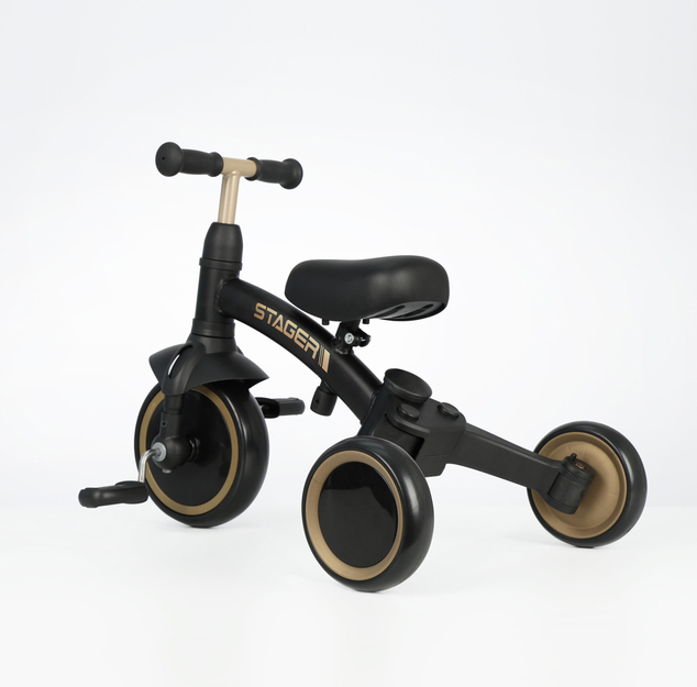 QPLAY Triciclo Stager 3 in 1 Platinum, 2-6 anni