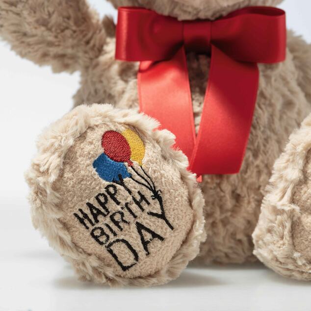 STEIFF Friends Jimmy Teddy bear – Happy Birthday, beige plyšová hračka