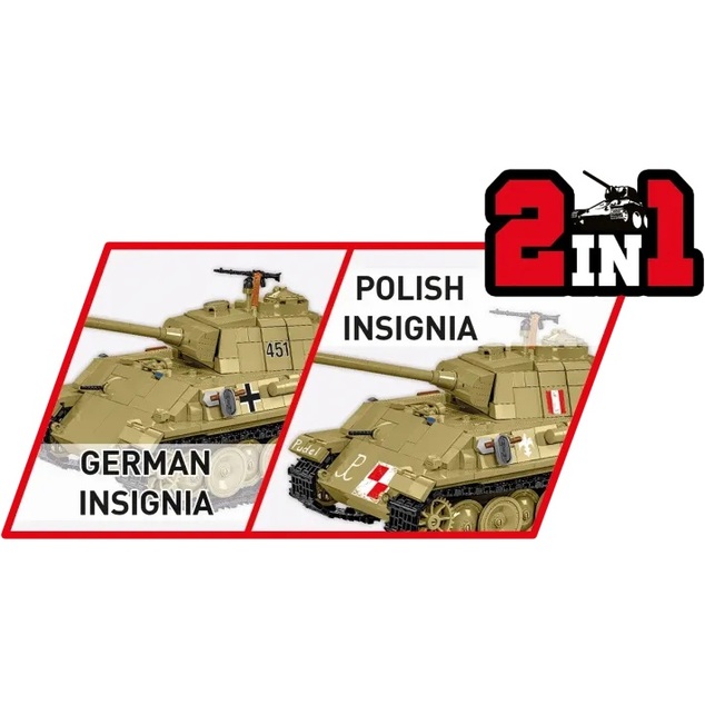Cobi II WW Panzer V Panther Ausf. G "Pudel", 1:28, 1133 k, 2 f