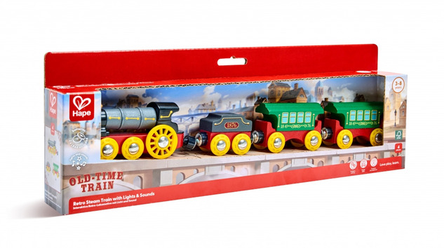 Hape Retro gőzmozdony fény- és hangeffektekkel