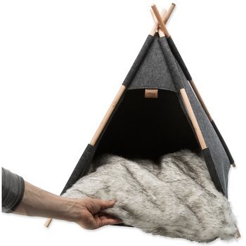Tipi cueva, fieltro, 55 × 65 × 55 cm, antracita