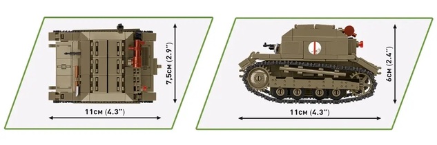 Cobi II WW Tankette TK-3 / le. PzKpfw TK(p), 1:28, 318 k, 1 f