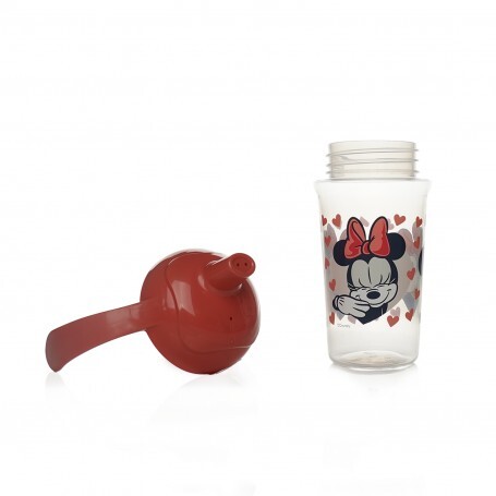 Nevytekajúci pohár s viečkom 295 ml, Minnie New