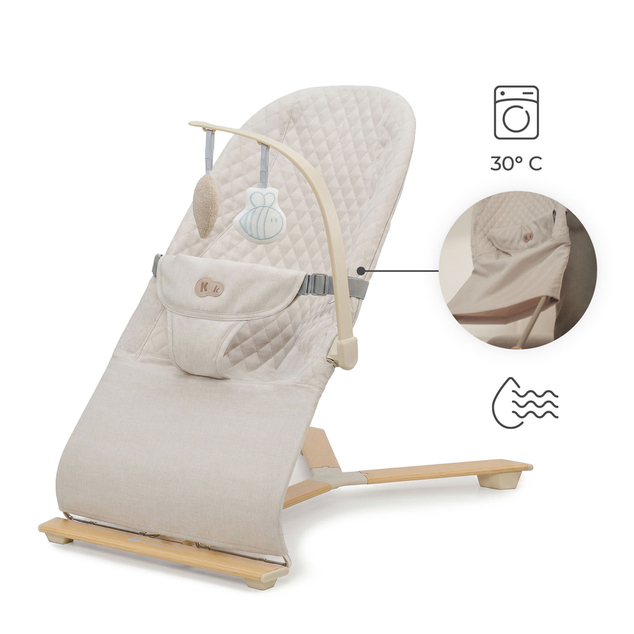 KINDERKRAFT Wippe Mimi Beige Holz, bis 9 kg