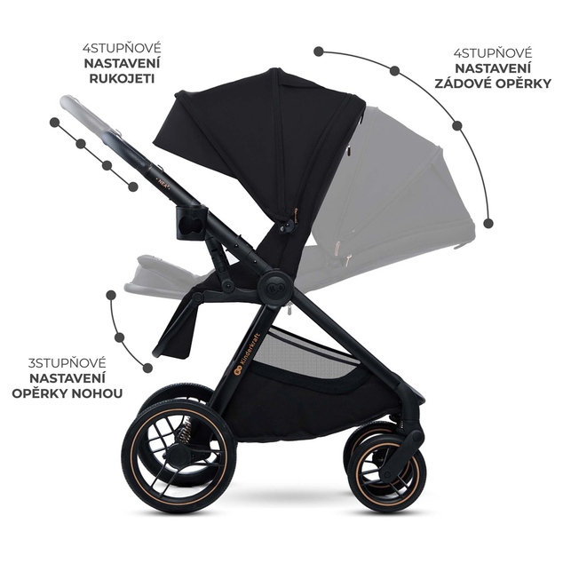 Kinderkraft Kočík kombinovaný Nea 2 2v1 Midnigth Black