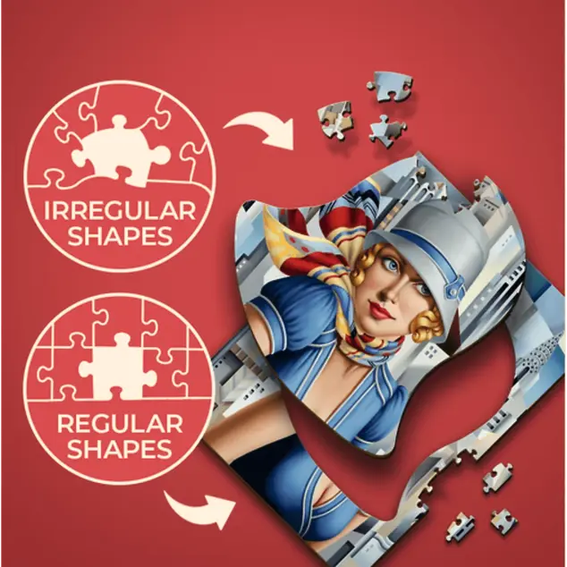 Trefl Drevené puzzle 200 - Leto v meste