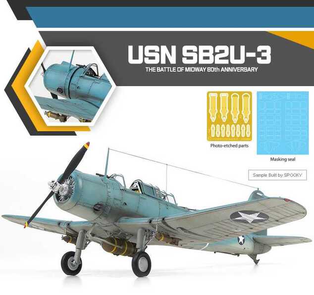Modellbausatz Flugzeug 12350 - USN SB2U-3 "Battle of Midway" (1:48)
