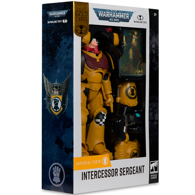 McFarlane Toys figura Warhammer 40,000 Intercessor Sergeant (Imperial Fist) Gold Label 7in