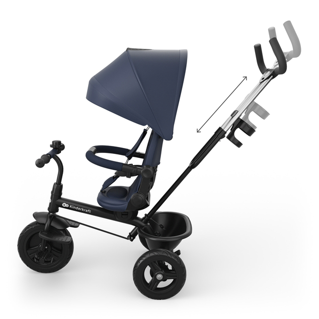 KINDERKRAFT Tricycle Aston 2 Plus Navy, 9m+