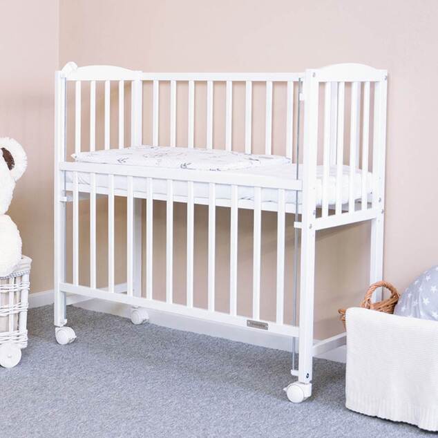 Gyermek kikötői kiságy New Baby MATEO 90x40 cm fehér