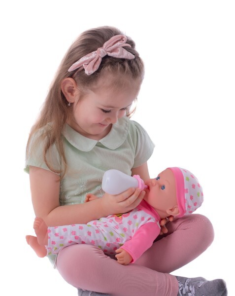 Baby kranker weicher Körper 36 cm aus Gummi mit Batteriezubehör mit Ton und Licht