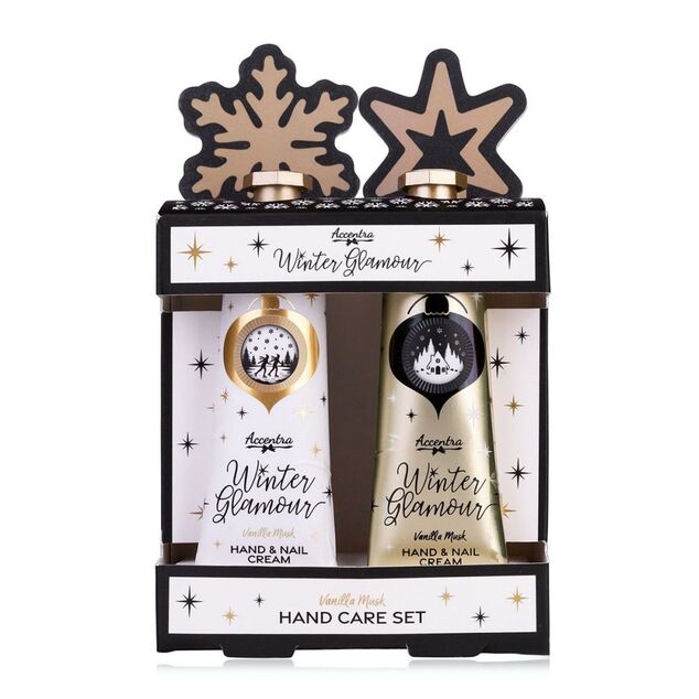 ACCENTRA Sada péče o ruce Winter Glamour s pilníkem na nehty (2x) Vanilka a pižmo