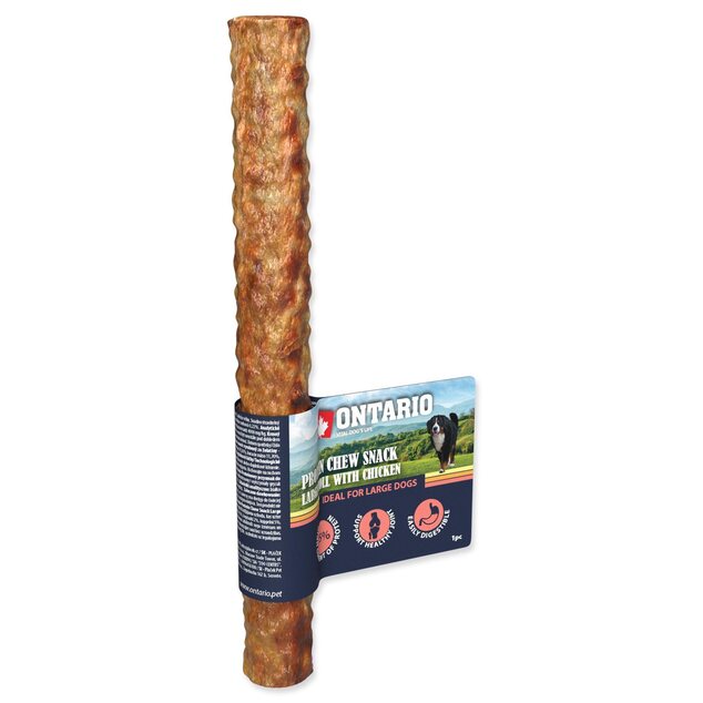 Gustare Ontario Protein pui, role de mestecat mare 25,4cm, Mare