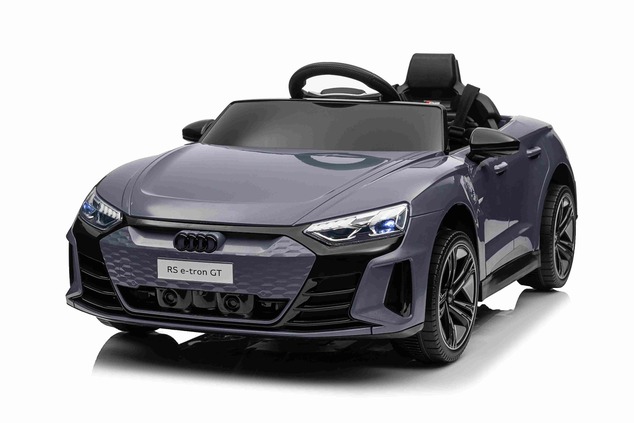 Elektrické autíčko Audi RS E-tron GT 12V, sivé, široké jednomiestne sedadlo, 2,4 GHz diaľk