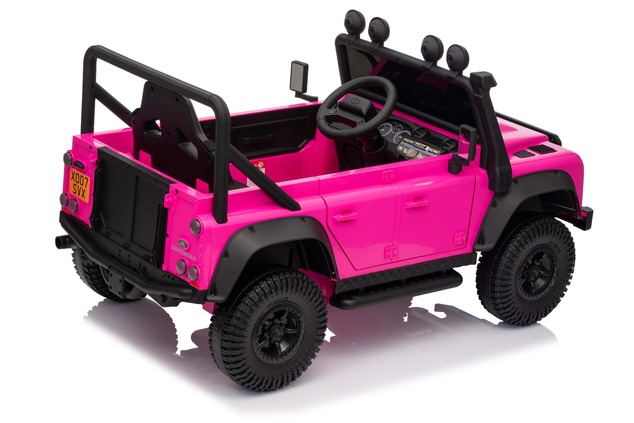 Elektrické autíčko Land Rover Defender 110 SVX 12V, ružové, 4X4 pohon, LED svetlá, predné