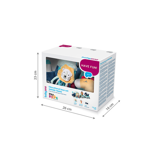 BABYONO Jouet éducatif Safari train 0m+