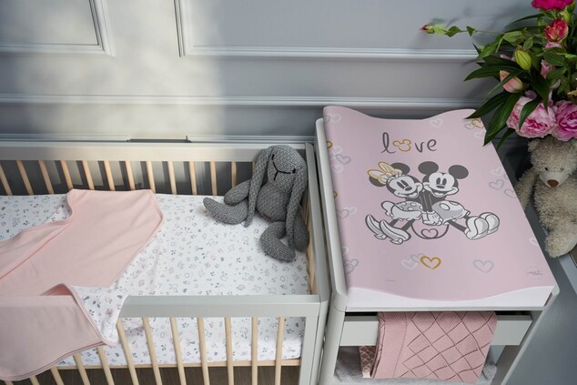 CEBA Matelas à langer doux COSY 50x70 Disney Minnie&amp;Mickey Rose
