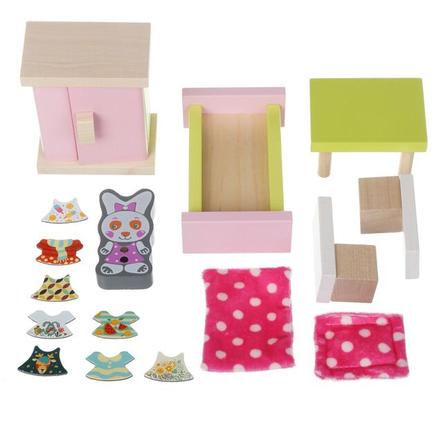 CUBIKA 12640 Zimmer - Holzmöbel für Puppen