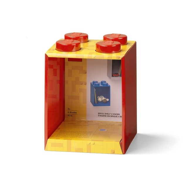 LEGO® Brick 4 závesná polica červená