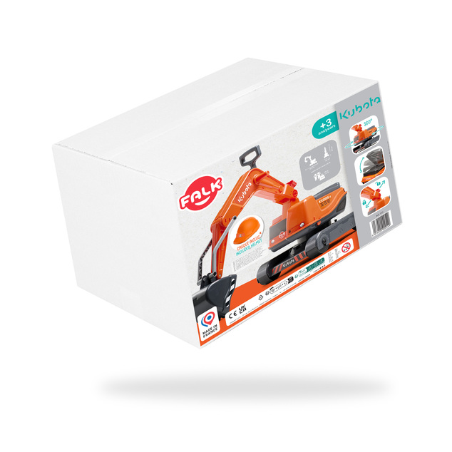 Falk Bager Kubota KX085-5 s otvárateľným sedadlom a prilbou