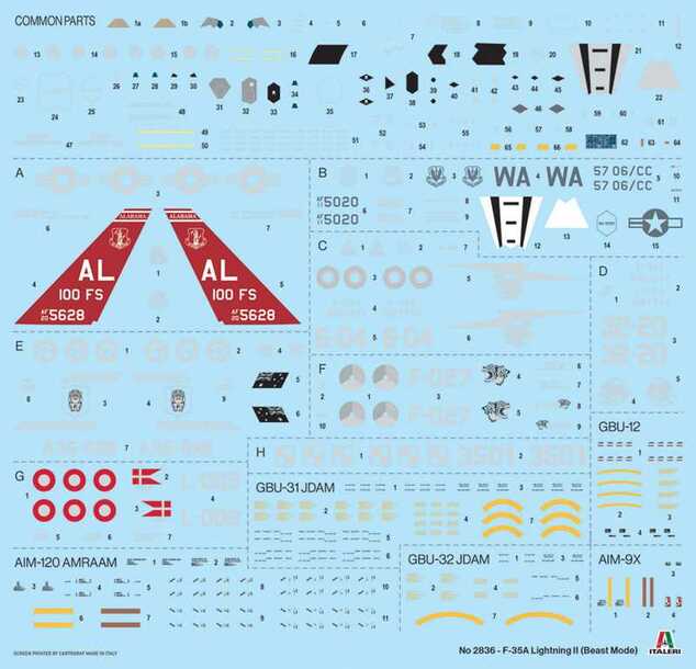 Model Kit repülőgép 2836 - F-35A Lightning II (Beast Mode) (1:48)