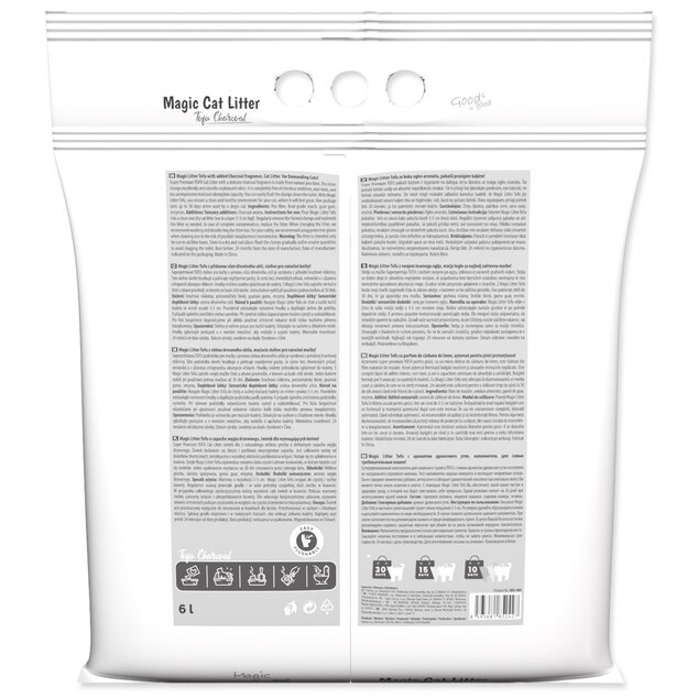 Stelivo Magic Litter Tofu drevené uhlie 6l