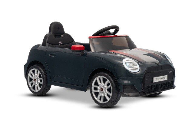 Elektrické autíčko BMW Mini Cooper 12V, čierne, USB Vstup s Bluetooth pripojením na MP3 Pr