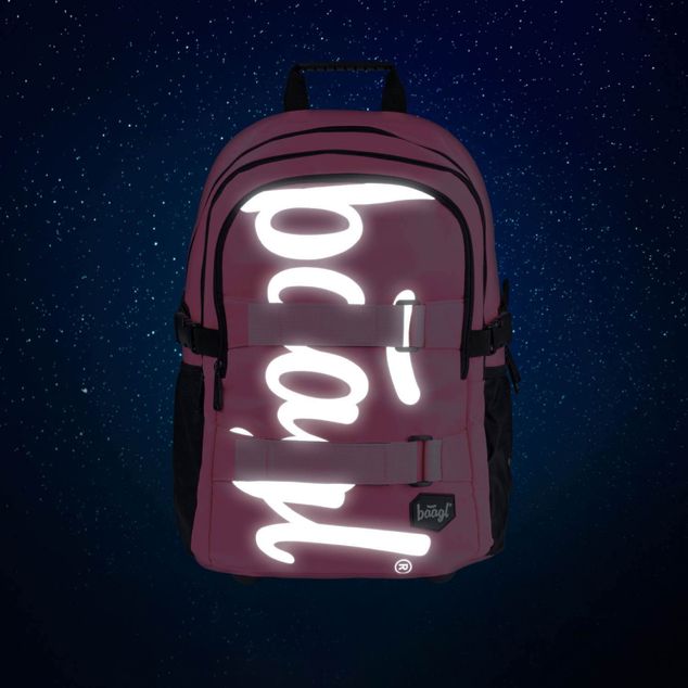 BAAGL Mochila escolar skate Pink