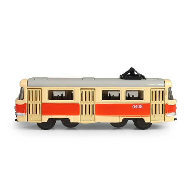 Kovová retro električka mini 8,5 cm