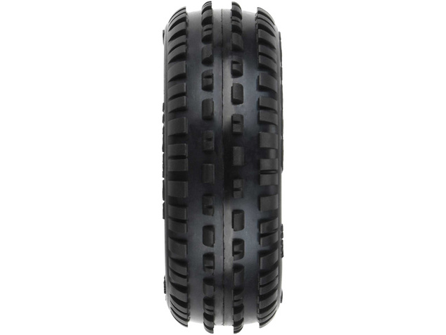 Pro-Line kolo 1:18, pneu Wedge Carpet predné, disk H8 žltý (2) (Losi Mini-B)