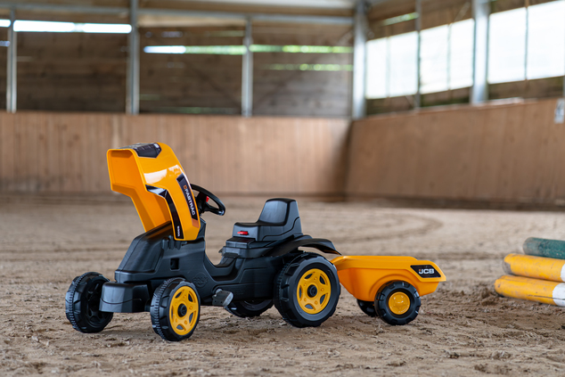 Falk Tractor de pedales JCB con remolque