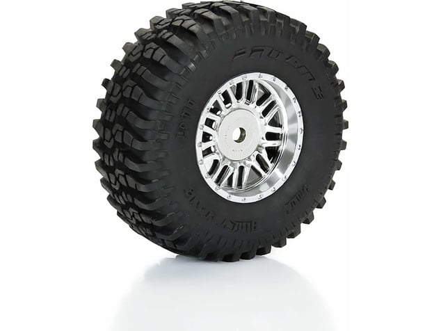 Pro-Line kotač s gumom 1:18 Flat Iron H12mm, disk krom Diablo (4): Typhon Grom