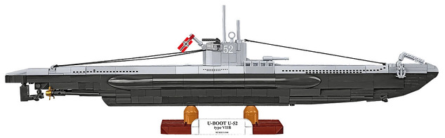 Cobi 4852 World War II Nemecká ponorka VIIB (U-Boat U-52), 1:144, 470 k