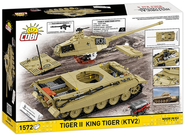 Cobi 2686 II WW Tiger II King Tiger (KTV2), 1:28, 1572 k
