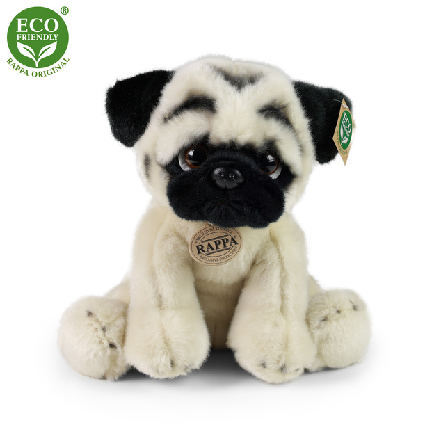 Câine pug de pluș 30 cm ECO-FRIENDLY