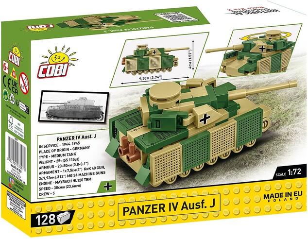 Cobi Panzer IV Ausf J, 1:72, 128 k