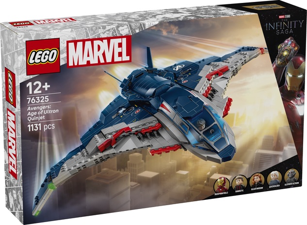 LEGO® Marvel 76325 Avengers 2: Vârsta lui Ultron Avionul Quinjet
