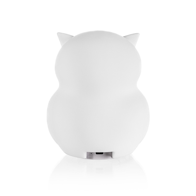 Silikónová nočná LED lampička s hudbou veľkosti L, Owl