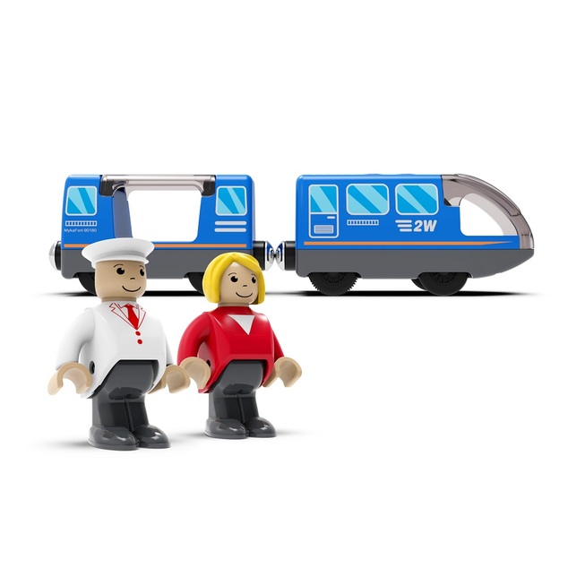 2Kids Toys Elektrický mestský vlak modrý
