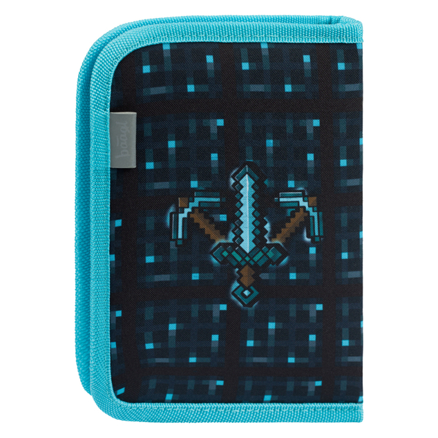 BAAGL Školský peračník jednoposchodový Minecraft Blue Axe