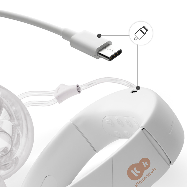 KINDERKRAFT Pumpica za majčino mlijeko s funkcijom zagrijavanja vrata Double Hands-free Gentlenes