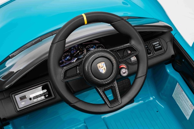 Elektrické autíčko RUF GT 12V, modré, Otváracie dvere, 2.4 GHz diaľkové ovládanie, LED sve