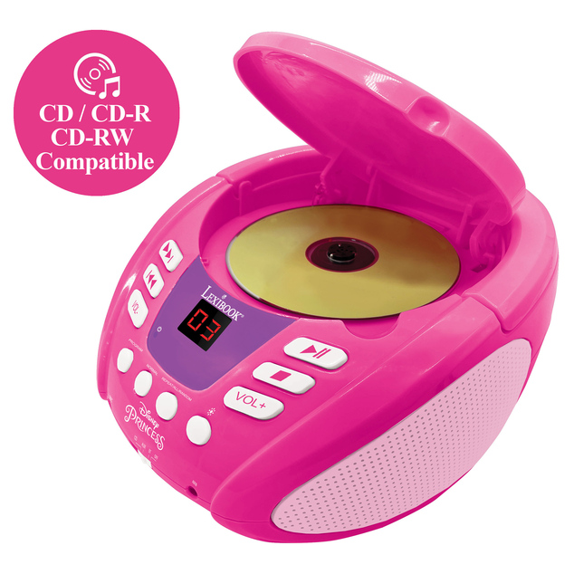 Lexibook Leuchtender Bluetooth CD-Player Disney Prinzessinnen