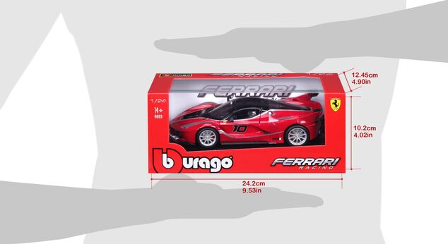 Bburago 1:24 Ferrari Racing FXX K Metallic Rot