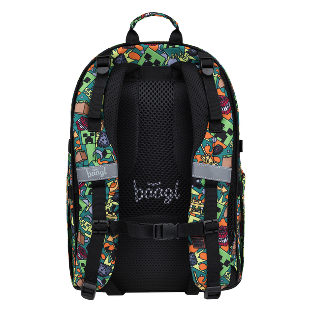 BAAGL Zaino scolastico Skate Minecraft Chaos