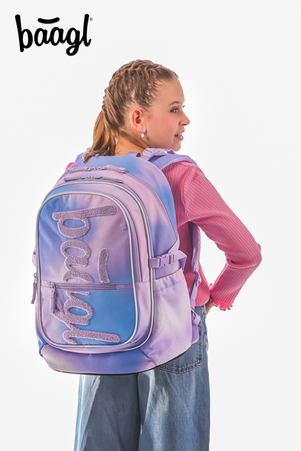 BAAGL SET 5 Core Sky: Rucksack, Federmäppchen, Beutel, Gürteltasche, Laptop-Hülle
