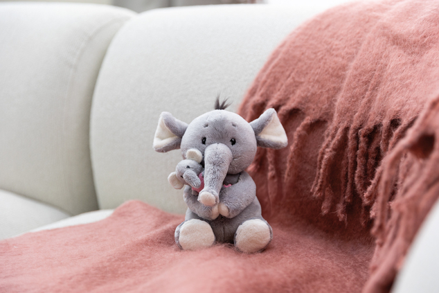 NICI peluche Elefante 20 cm con cucciolo 6 cm - Little &amp; Me
