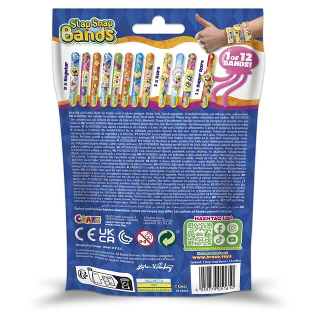 SLAP SNAP BANDS - SpongeBob