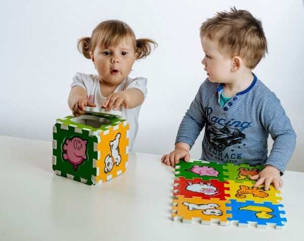 Penové puzzle Moje prvé zvieratká 15x15x1,2cm 6ks MPZ